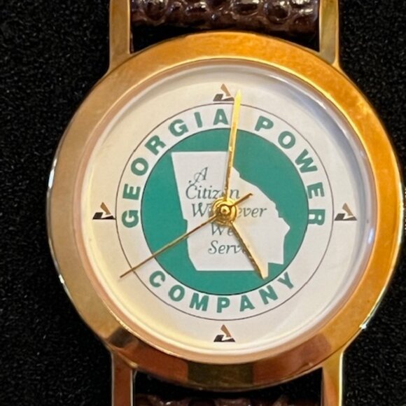 GEORGIA POWER CO | Corporate Quartz Watch With Leather Band - With Box - Picture 2 of 10